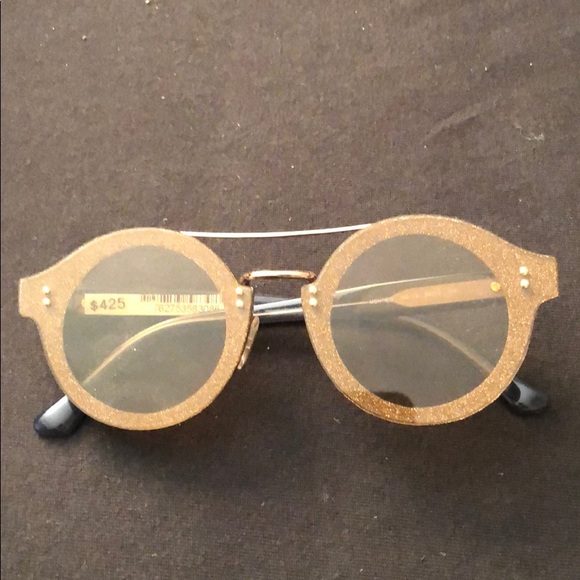 Women’s Jimmy Choo sunglasses gold sparkle lens